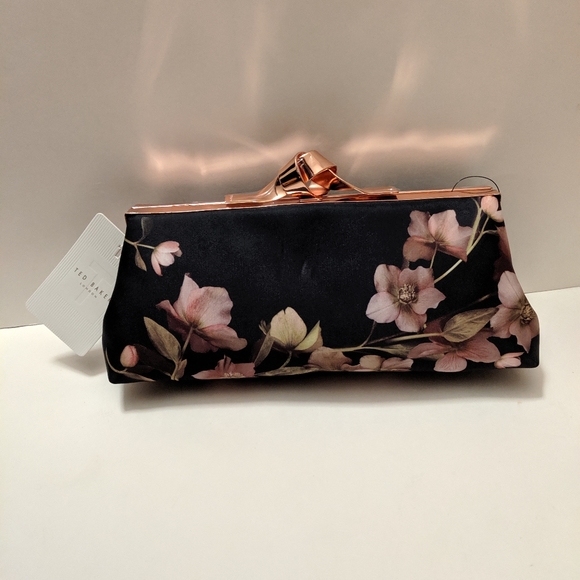 NEW Ted Baker London Nataly Knot Rose Gold clutch - Picture 2 of 5
